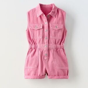 Zara Pink Sleeveless Romper
